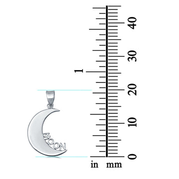 Moon Charm Pendant 925 Sterling Silver Fashion Jewelry